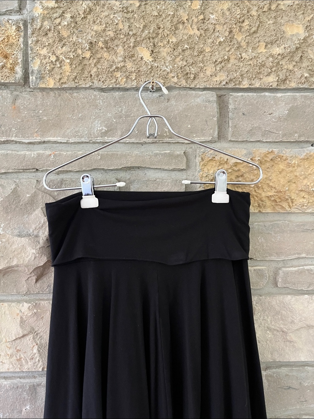 J. Crew Black A-line fold over waist skirt size large - Picture 7 of 11